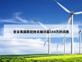 包含美国新冠肺炎确诊超164万的词条