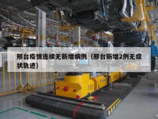 邢台疫情连续无新增病例（邢台新增2例无症状轨迹）